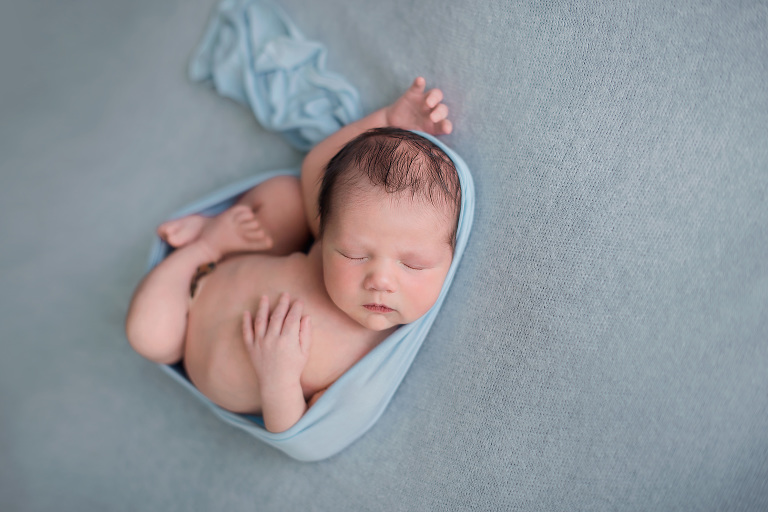 Waterfall Pose Newborn Boy