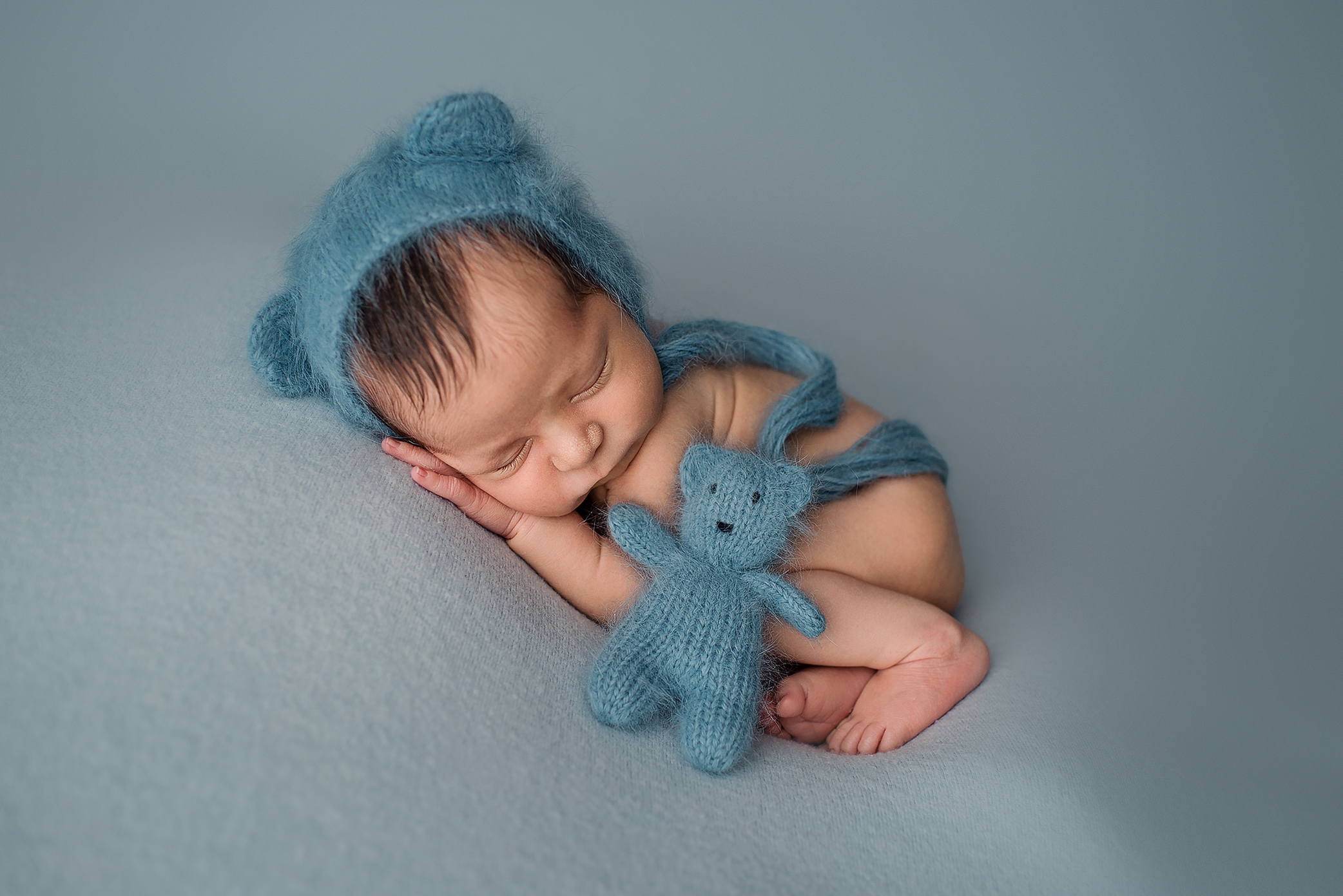 Sleeping newborn boy